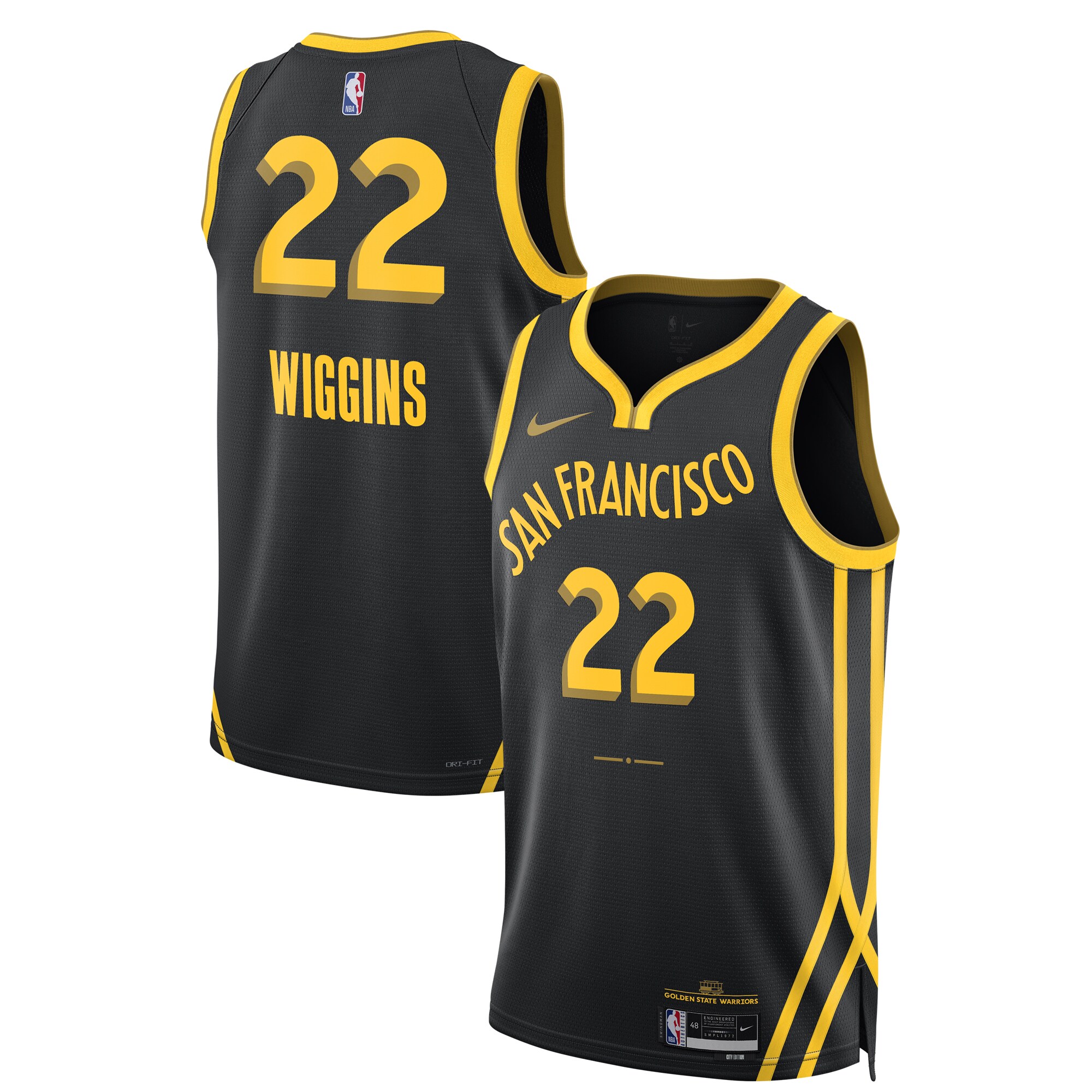 Andrew Wiggins Golden State Warriors Unisex 2023/24 Swingman Basketball Jersey - Black - City Edition