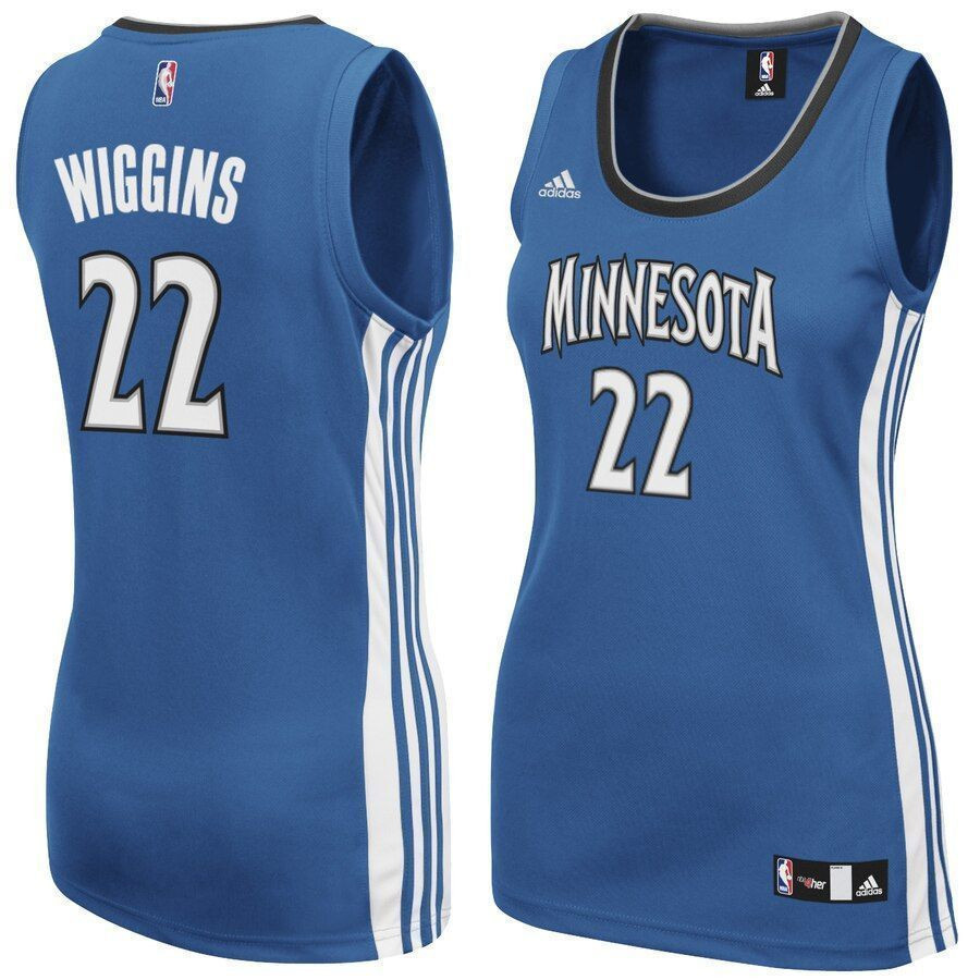 Andrew Wiggins Minnesota Timberwolves Women's Road Basketball Jersey - Light Blue - JS501 