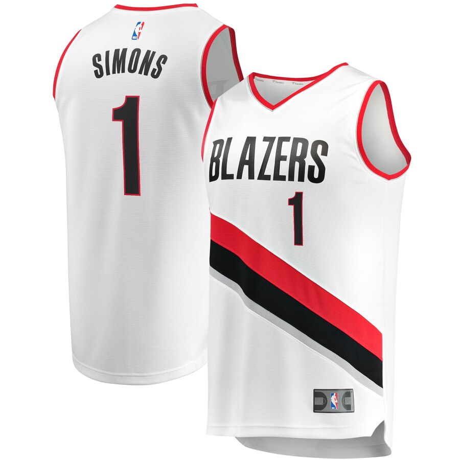 Anfernee Simons Portland Trail Blazers Fanatics Branded Fast Break Player Basketball Jersey - Association Edition - White
