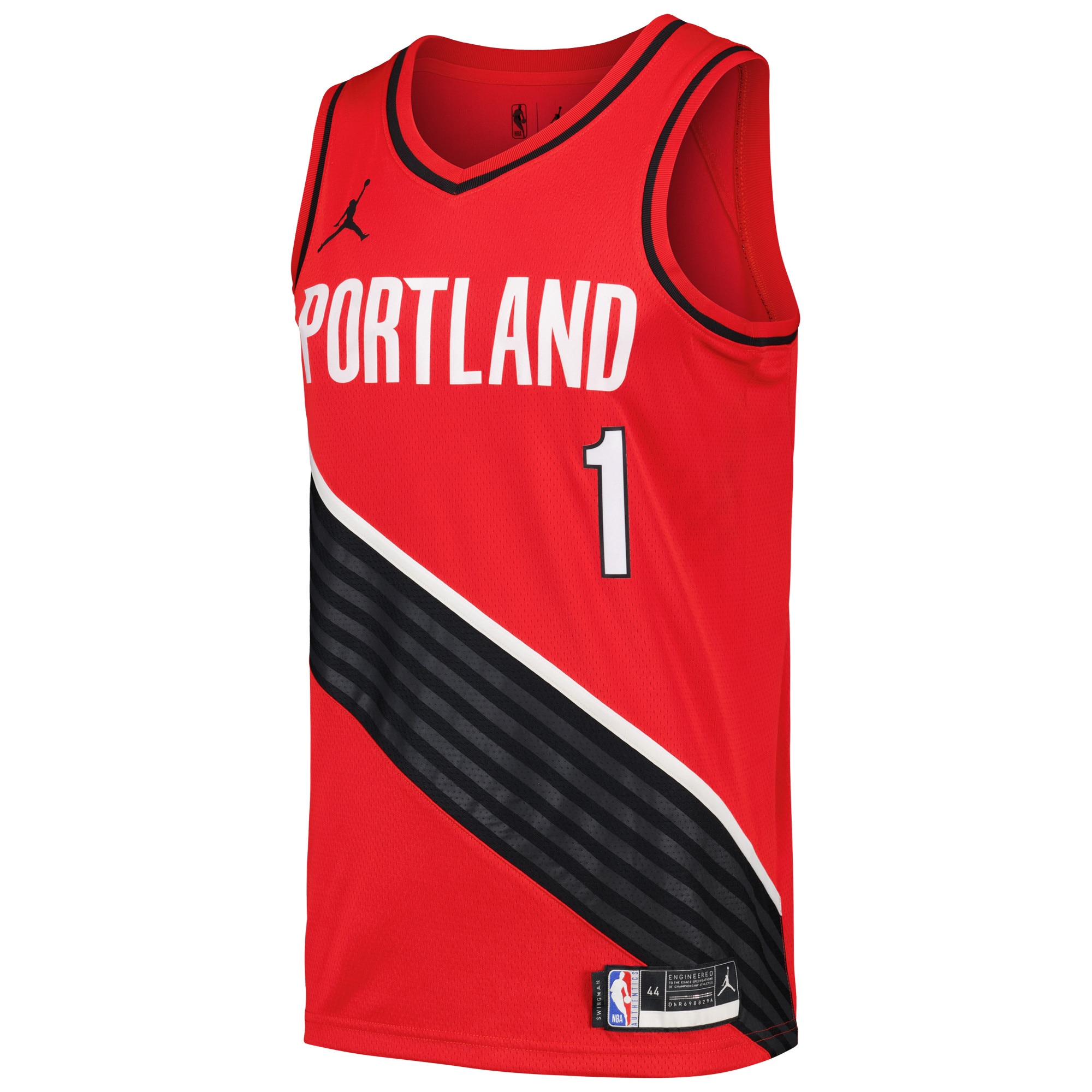 Alternative view of Anfernee Simons Portland Trail Blazers Jordan Brand Swingman Player Basketball Jersey - Statement Edition - Red