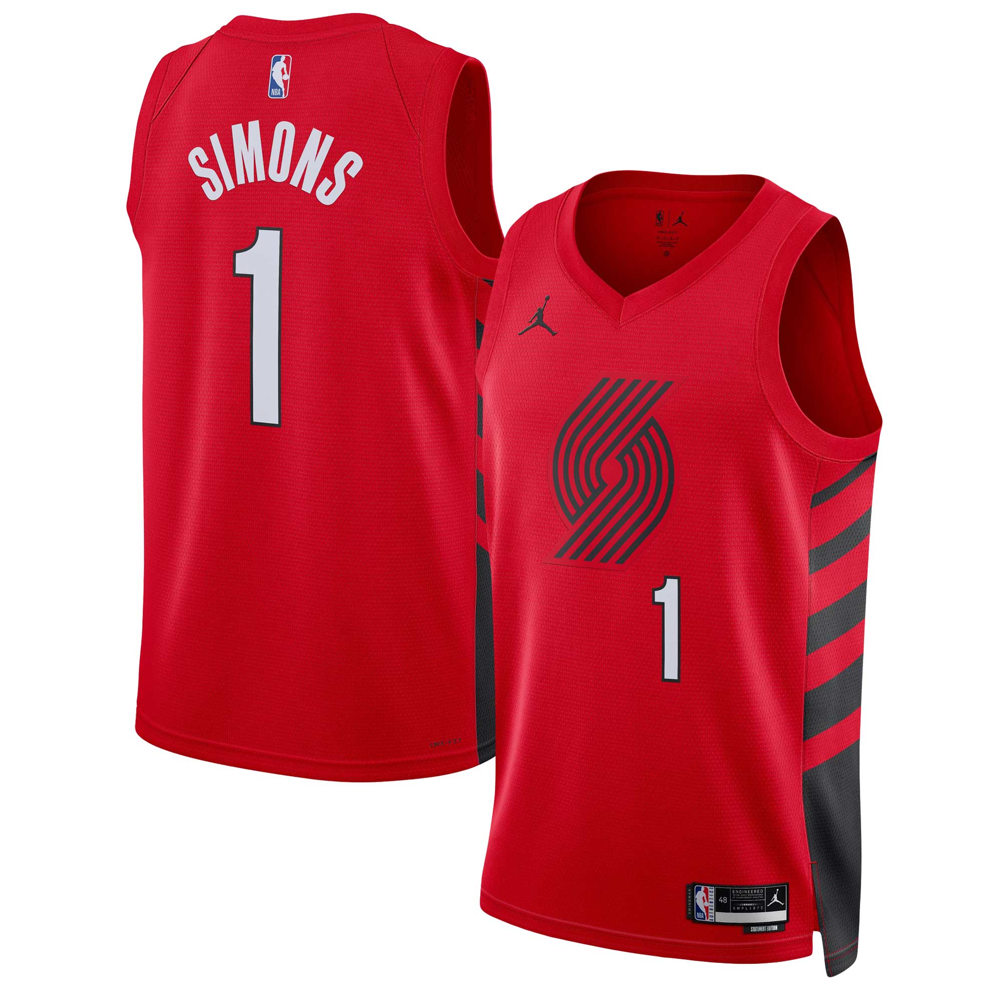 Anfernee Simons Portland Trail Blazers Jordan Brand Unisex Swingman Basketball Jersey - Statement Edition - Red