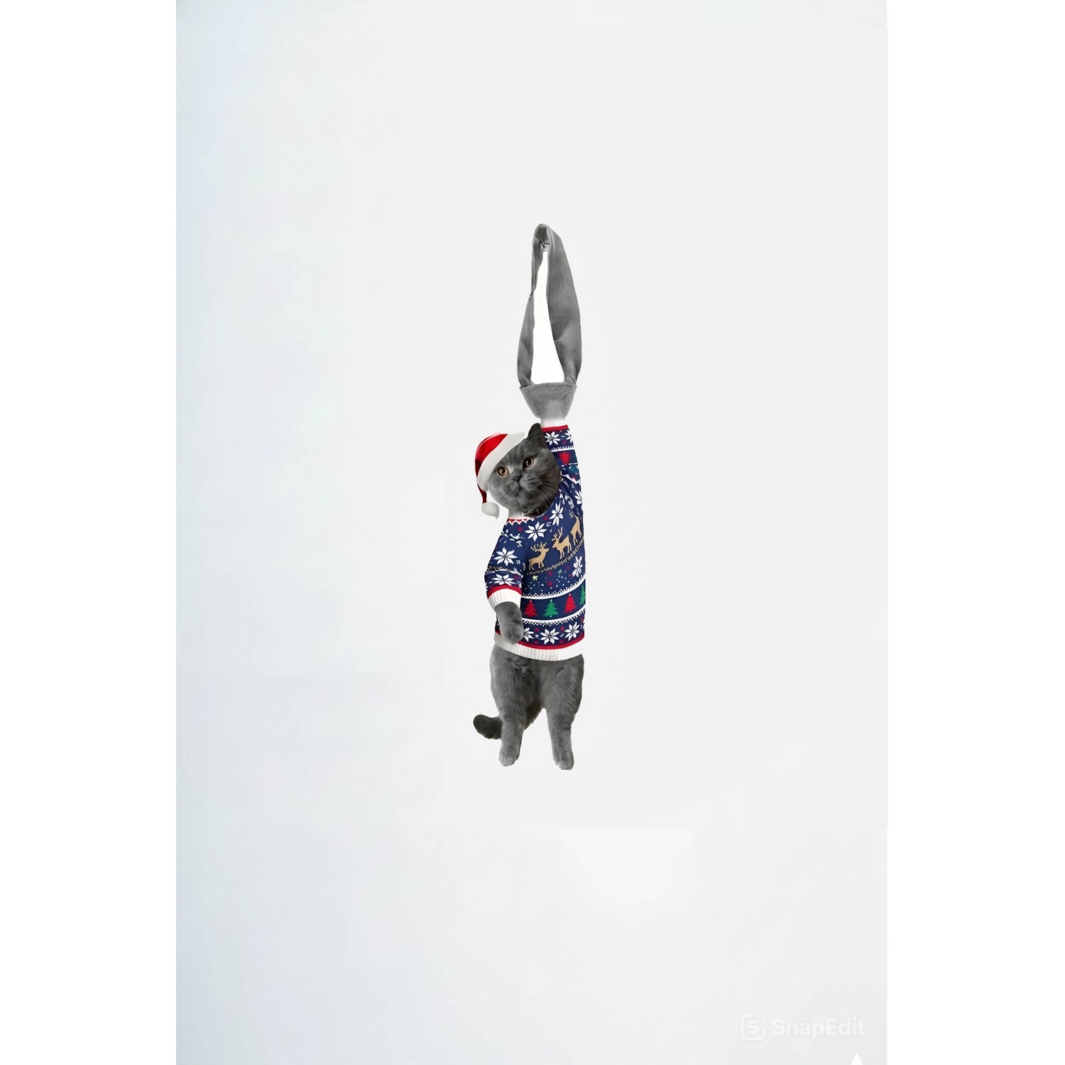 Alternative view of Animals Ties - British Blue Noel Lucky Cat Tie, Vintage Tie, Novelty Tie, Silk Tie.