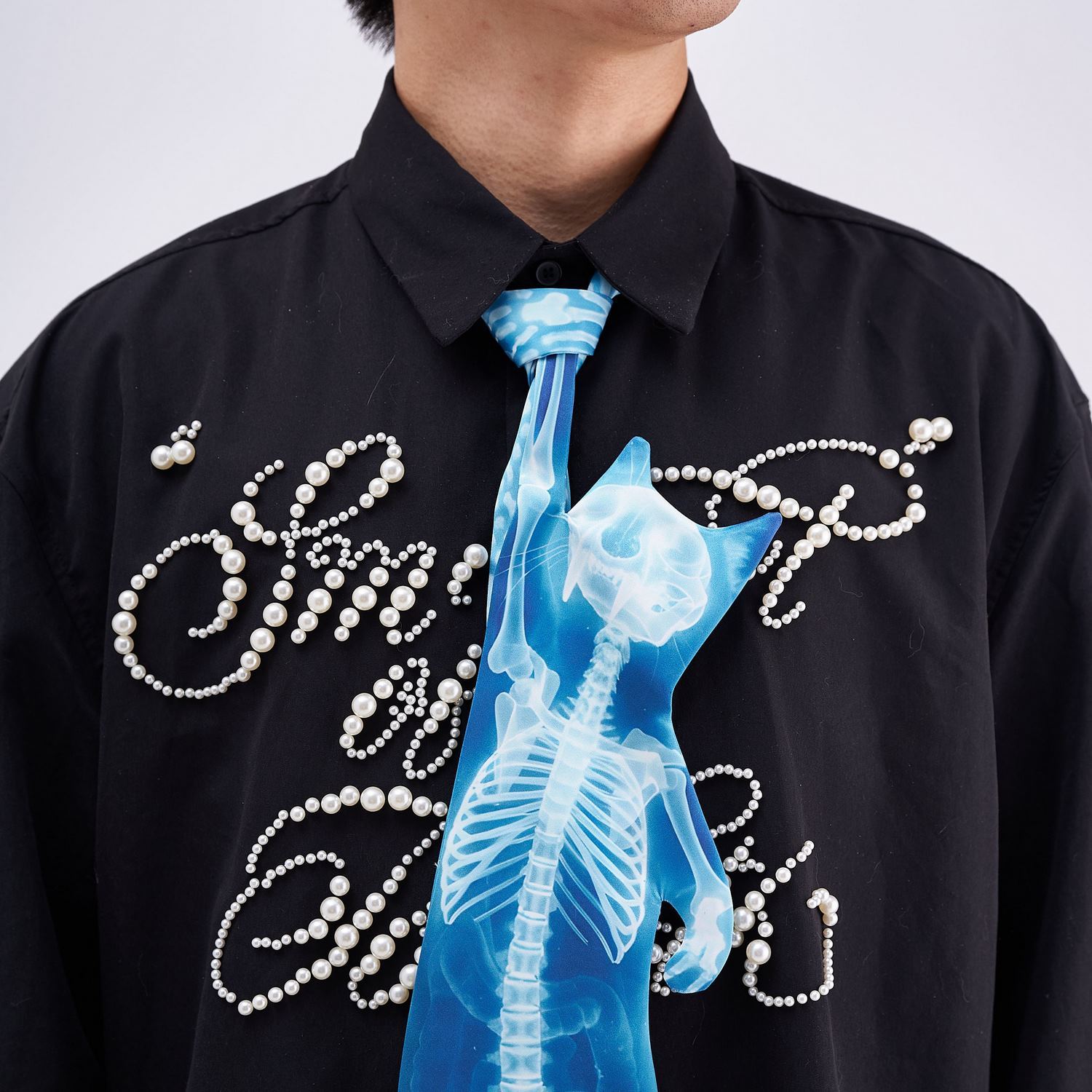 Animals Ties X-ray Cat Tie, Vintage Tie, Novelty Tie, Tie Accessories Holiday Gift, Tie Gift, Tie Accessories - Image 4