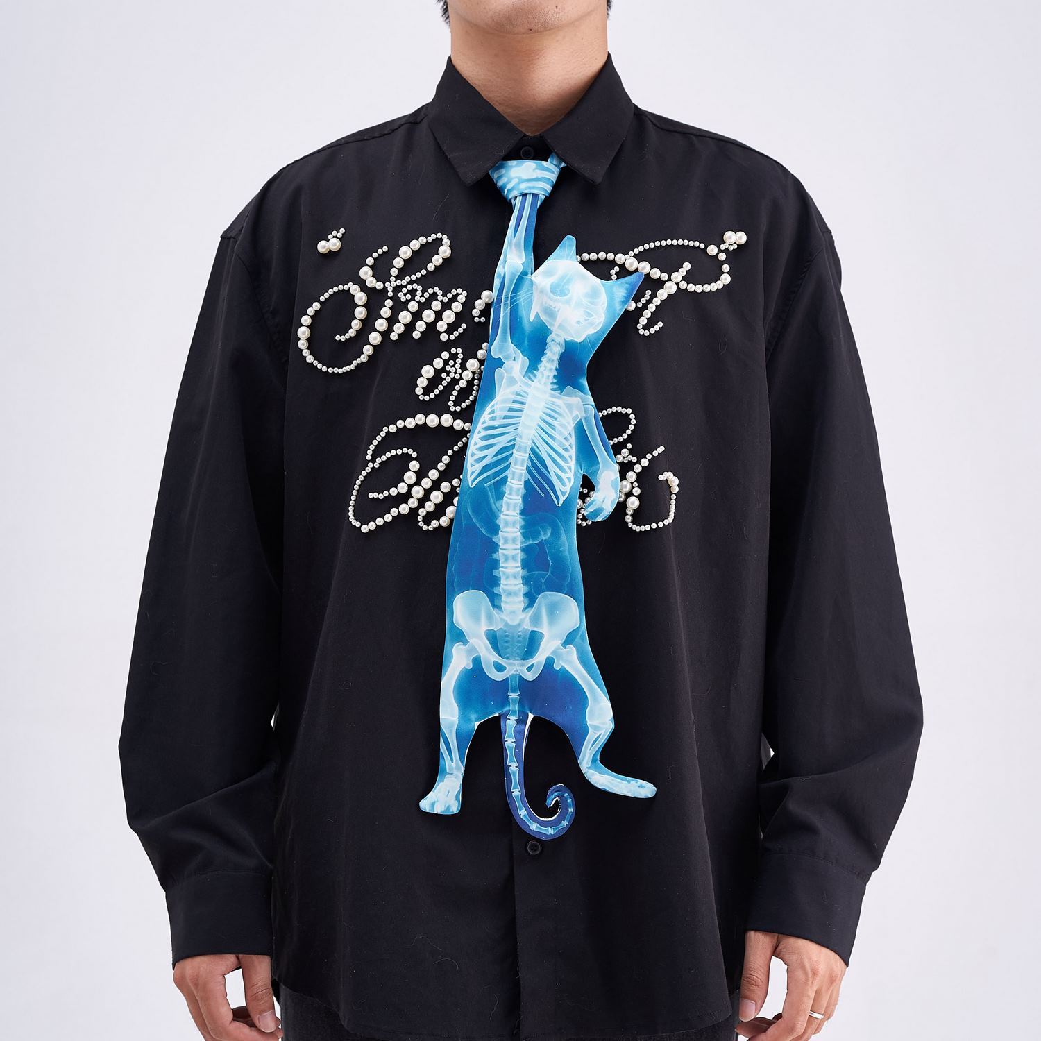 Animals Ties X-ray Cat Tie, Vintage Tie, Novelty Tie, Tie Accessories Holiday Gift, Tie Gift, Tie Accessories