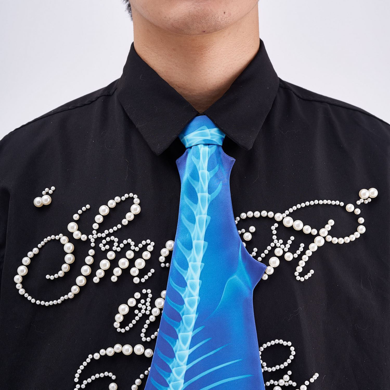 Animals Ties X-ray Shark Tie, Vintage Tie, Novelty Tie, Tie Accessories Holiday Gift, Tie Gift, Tie Accessories - Image 3