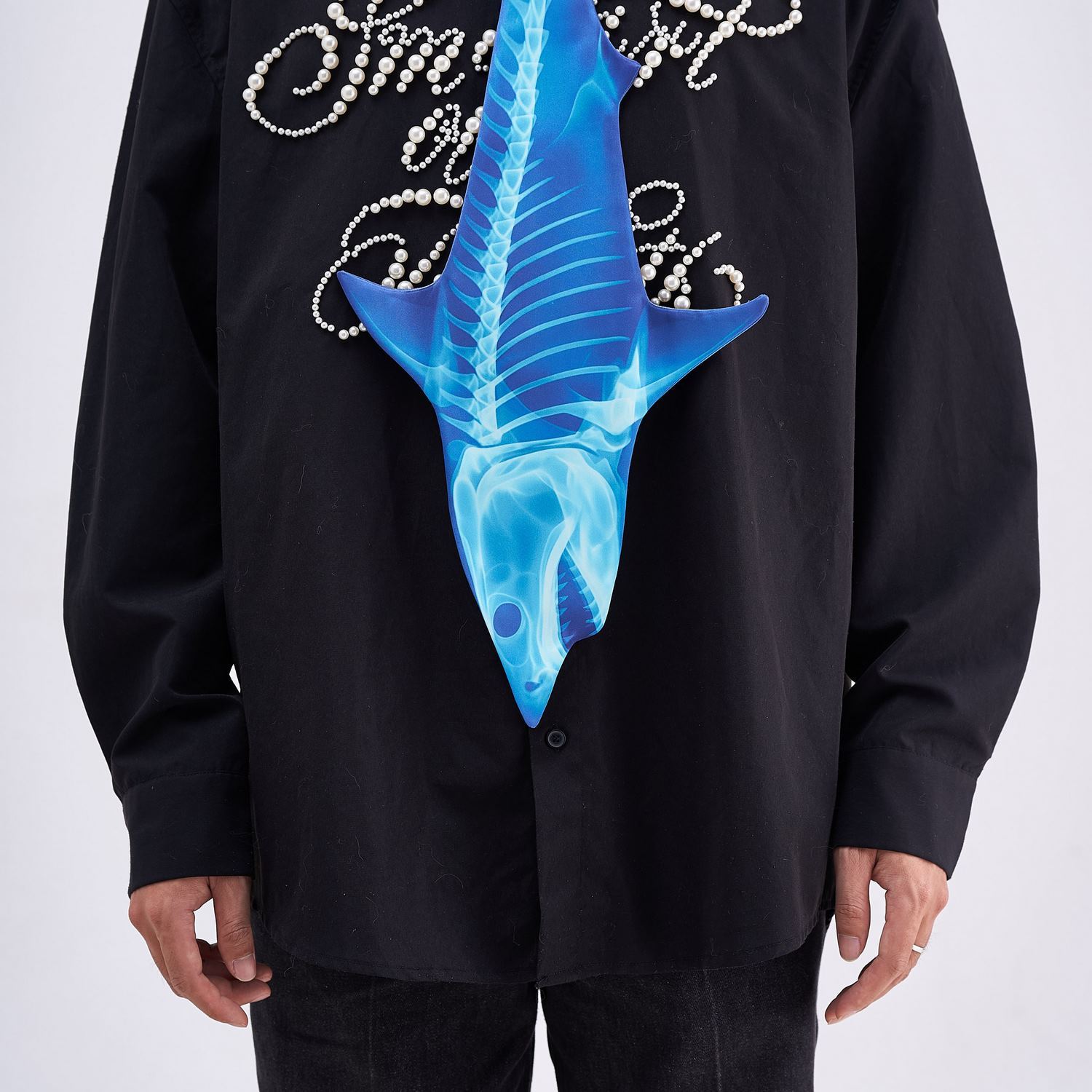 Alternative view of Animals Ties X-ray Shark Tie, Vintage Tie, Novelty Tie, Tie Accessories Holiday Gift, Tie Gift, Tie Accessories