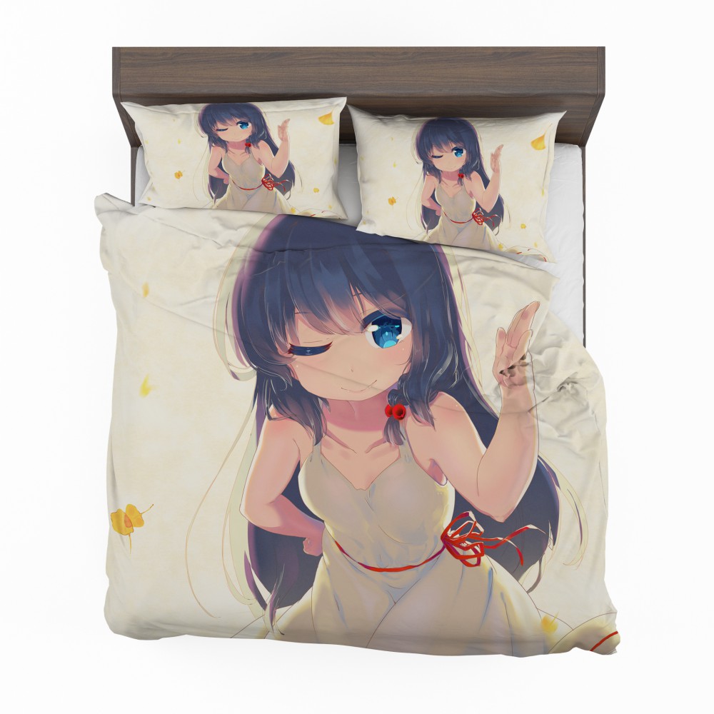 Alternative view of Anime Girl Japanes Cartoon Bedding Set - Custom Bedding Set