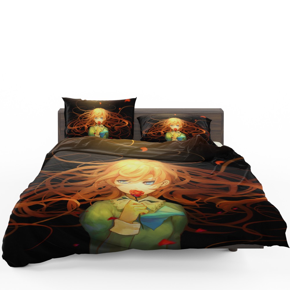 Anime Girl Rose Bedding Set - Custom Bedding Set