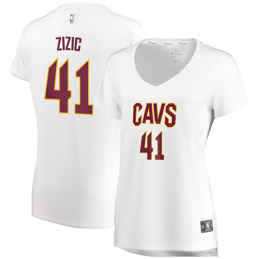 Ante Zizic Cleveland Cavaliers Fanatics Branded Women's Fast Break Player Basketball Jersey - Association Edition - White
