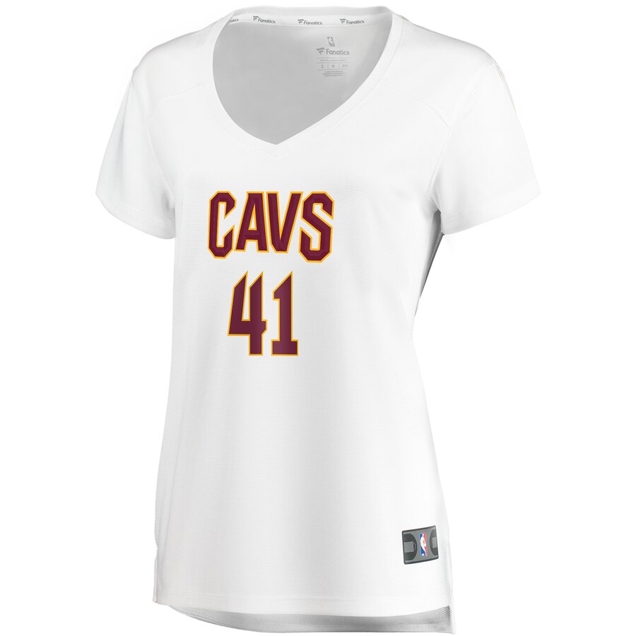 Alternative view of Ante Zizic Cleveland Cavaliers Fanatics Branded Women's Fast Break Player Basketball Jersey - Association Edition - White