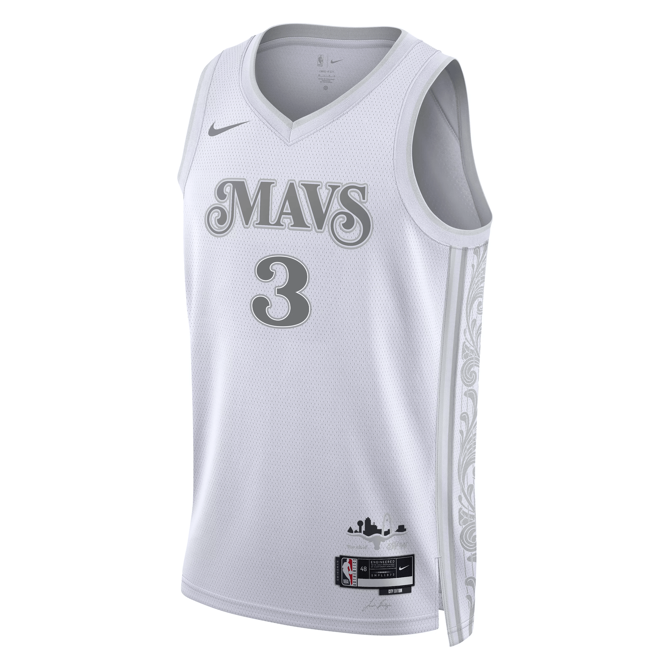 Alternative view of Anthony Davis 3 Dallas Mavericks 2024/25 City Edition Swingman Jersey - White - JS461 