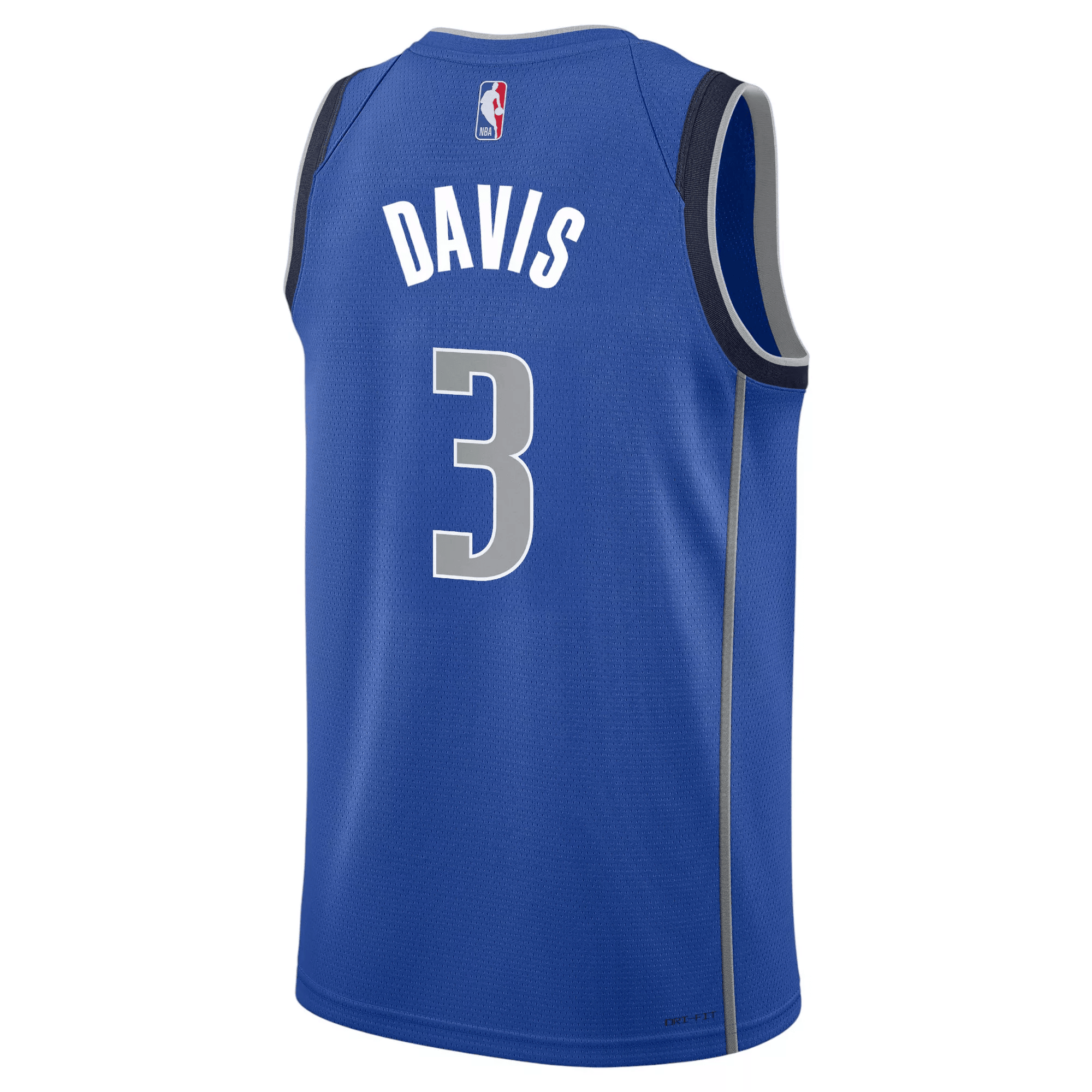 Alternative view of Anthony Davis 3 Dallas Mavericks 2024/25 Icon Edition Swingman Basketball Jersey - Blue - JS890 