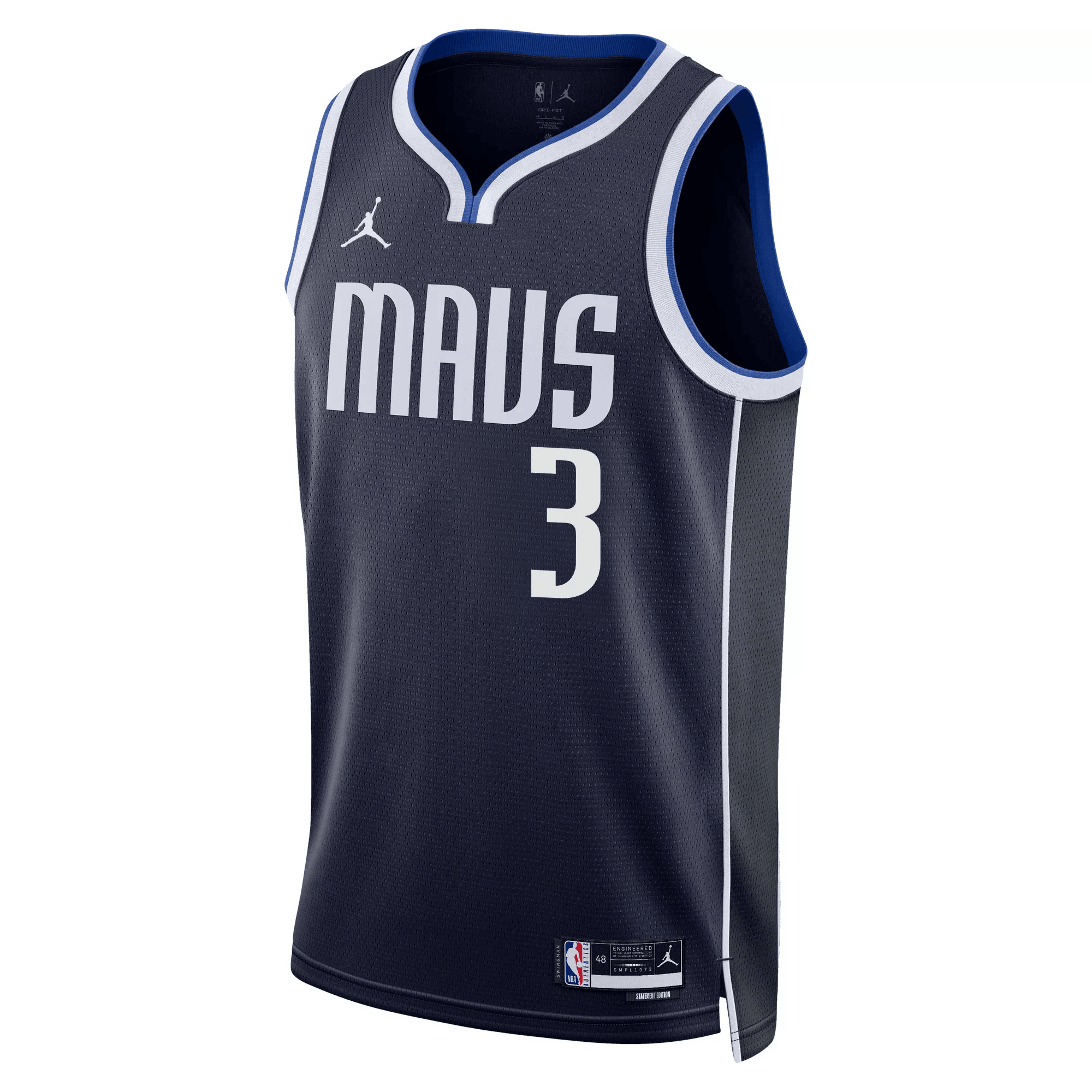 Alternative view of Anthony Davis 3 Dallas Mavericks 2024/25 Statement Edition Swingman Basketball Jersey - Navy - JS156 