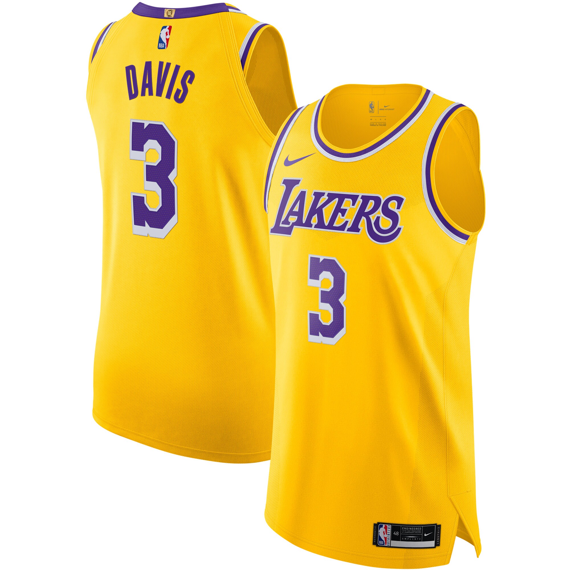 Anthony Davis Los Angeles Lakers 2020/21 Authentic Basketball Jersey - Icon Edition - Gold