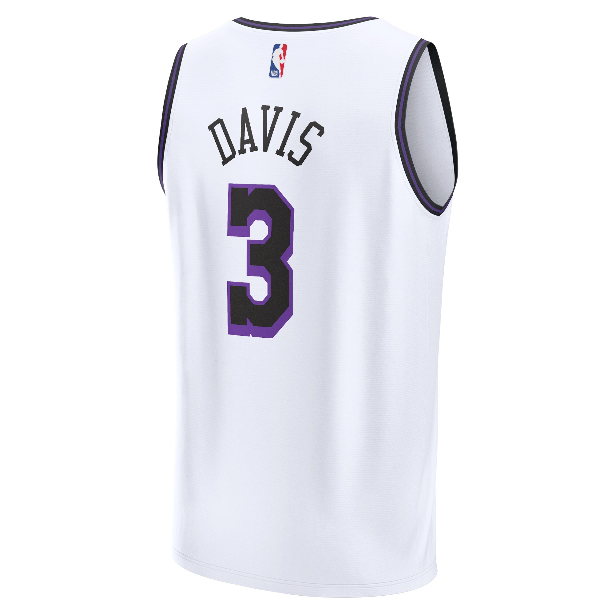 Alternative view of Anthony Davis Los Angeles Lakers Fanatics Fastbreak Basketball Jersey - City Edition - White