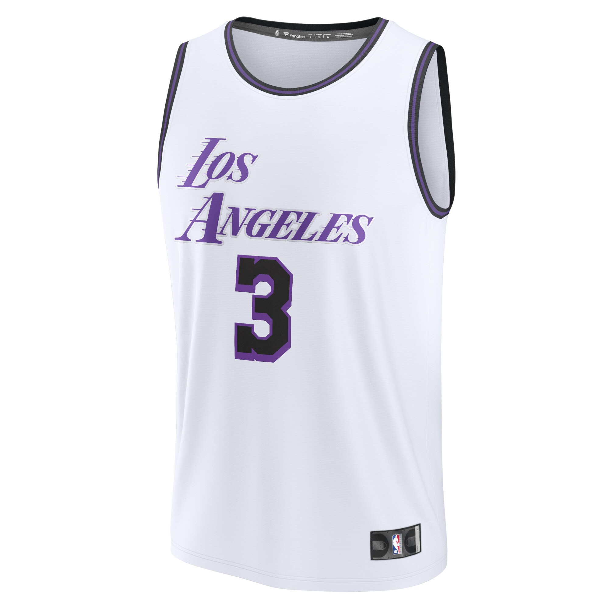 Anthony Davis Los Angeles Lakers Fanatics Fastbreak Basketball Jersey - City Edition - White