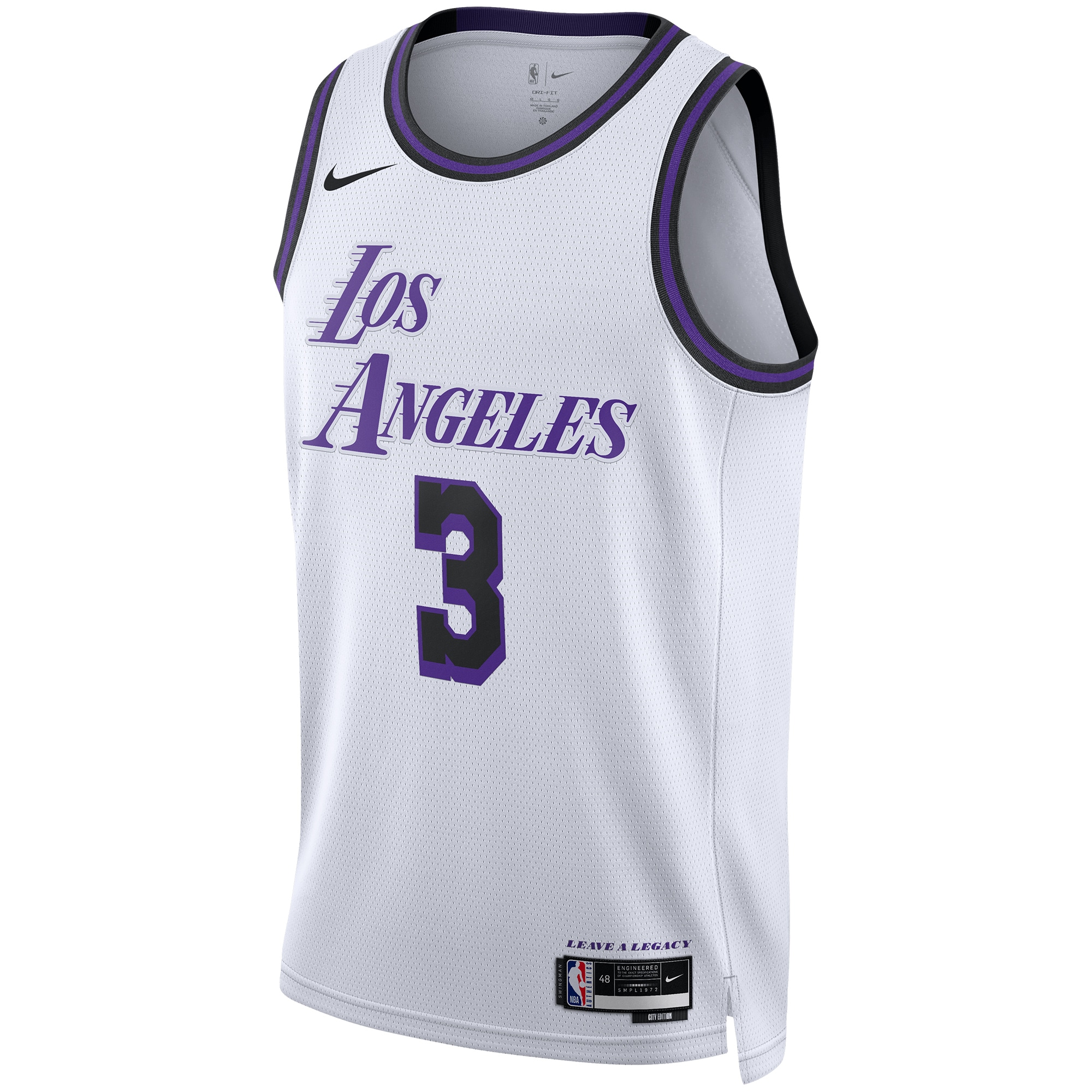 Alternative view of Anthony Davis Los Angeles Lakers Unisex 2022/23 Swingman Basketball Jersey - City Edition - White