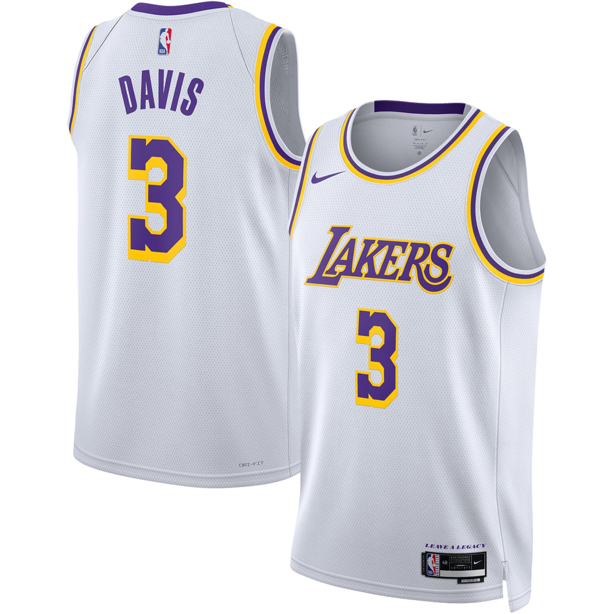 Anthony Davis Los Angeles Lakers Unisex Swingman Basketball Jersey - Association Edition - White
