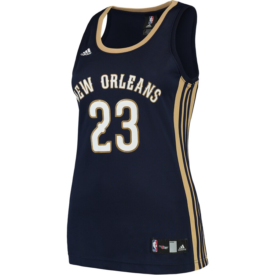 Alternative view of Anthony Davis New Orleans Pelicans Adidas Women's Road Replica Basketball Jersey - Navy