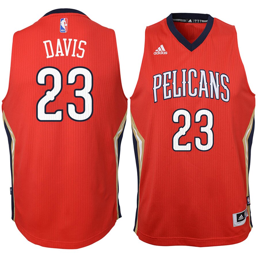 Anthony Davis New Orleans Pelicans Adidas Youth 2014-15 New Swingman Alternate Basketball Jersey - Red