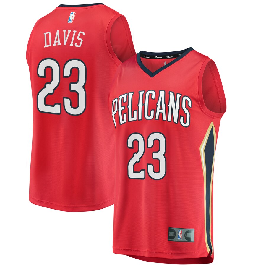 Anthony Davis New Orleans Pelicans Fanatics Branded Fast Break Replica Basketball Jersey Red - Statement Edition