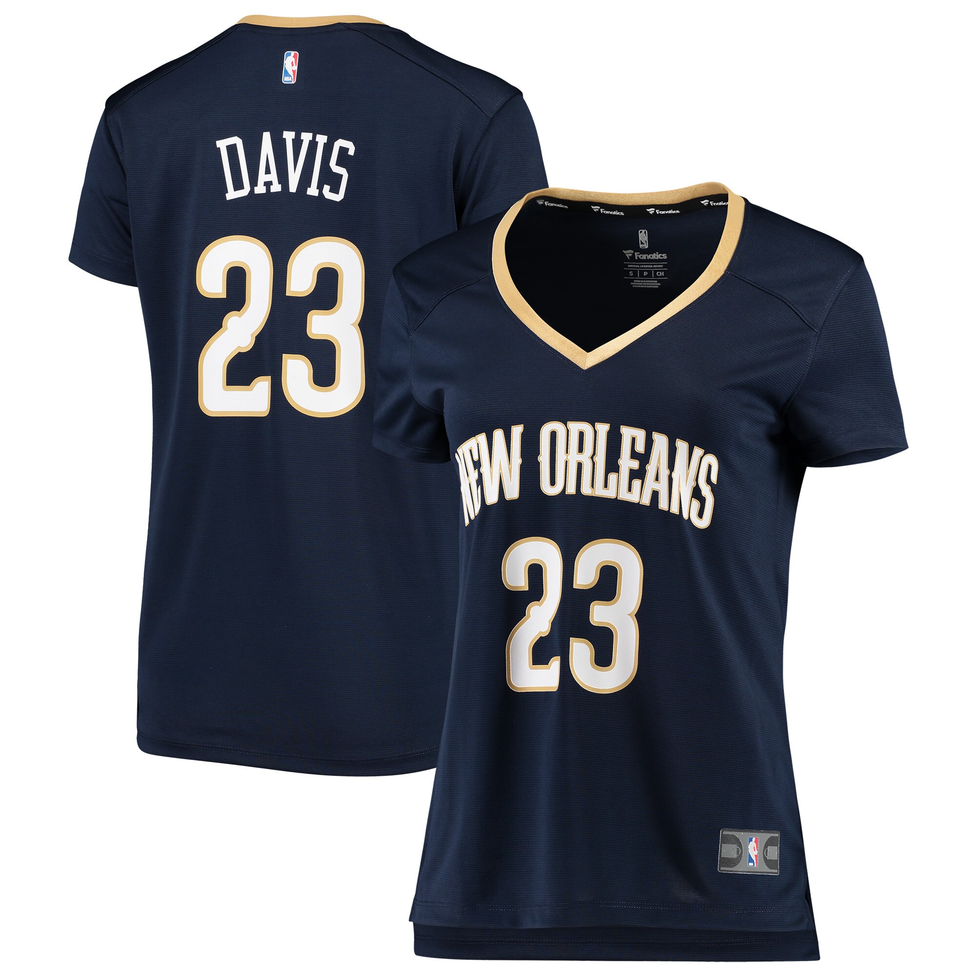 Alternative view of Anthony Davis New Orleans Pelicans Fanatics Branded Women’s Fast Break Replica Basketball Jersey – Icon Edition – Navy