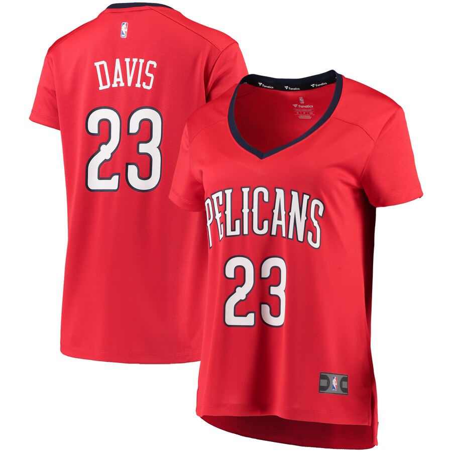 Anthony Davis New Orleans Pelicans Fanatics Branded Women's Fast Break Replica Statement Edition Basketball Jersey - Red