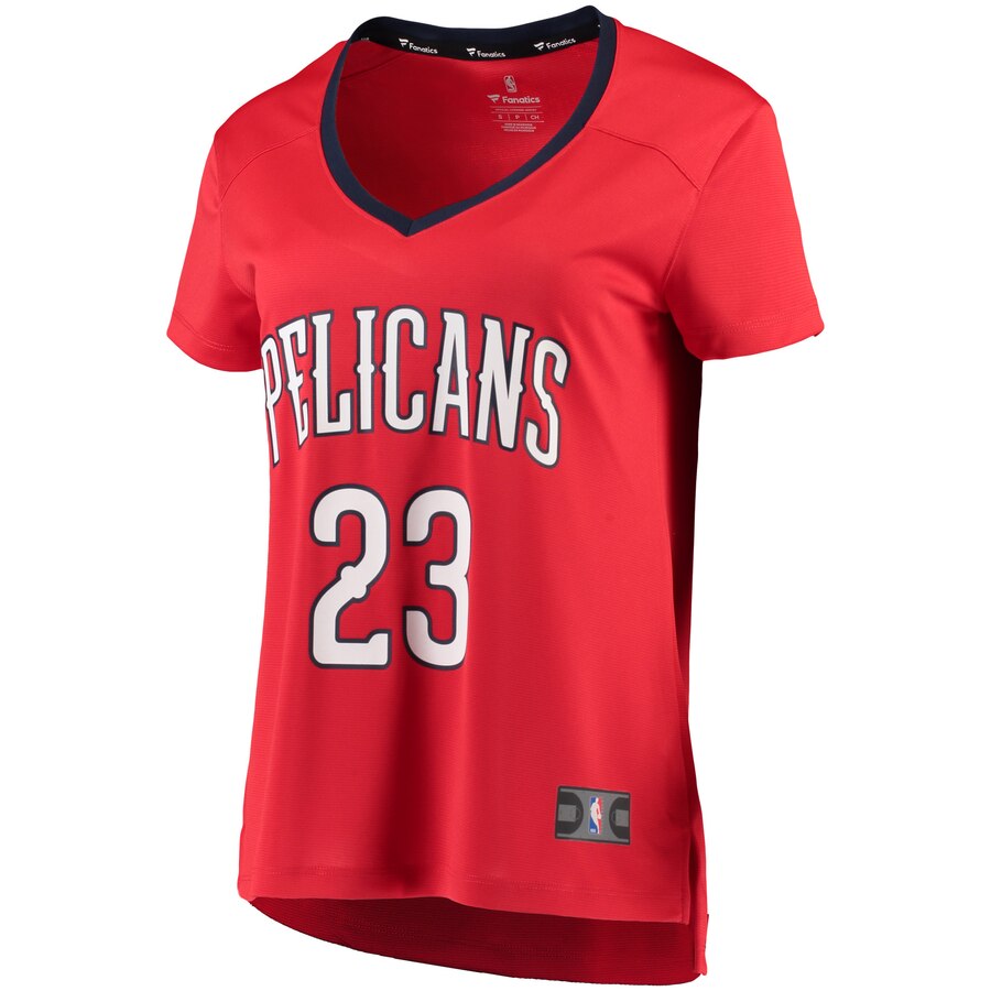 Alternative view of Anthony Davis New Orleans Pelicans Fanatics Branded Women's Fast Break Replica Statement Edition Basketball Jersey - Red