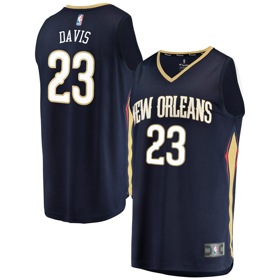 Anthony Davis New Orleans Pelicans Fanatics Branded Youth Fast Break Replica Basketball Jersey Navy - Icon Edition