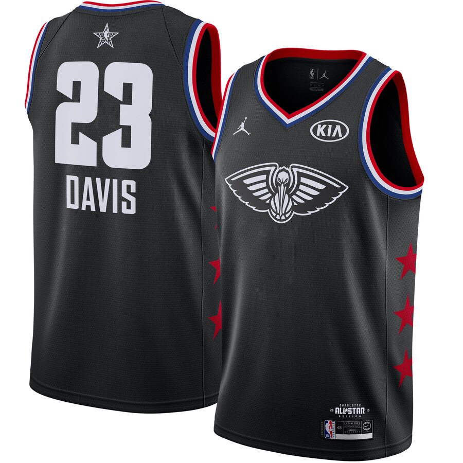 Anthony Davis New Orleans Pelicans Jordan Brand 2019 Nba All-star Game Finished Swingman Basketball Jersey - Black