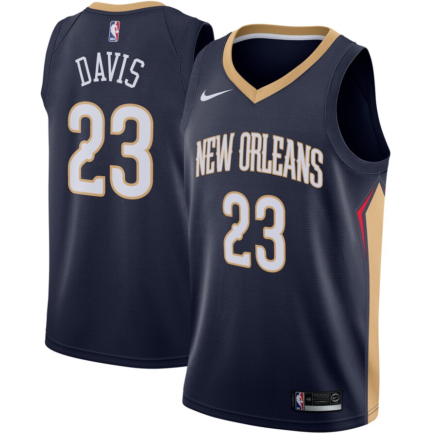 Anthony Davis New Orleans Pelicans Swingman Basketball Jersey Navy - Icon Edition