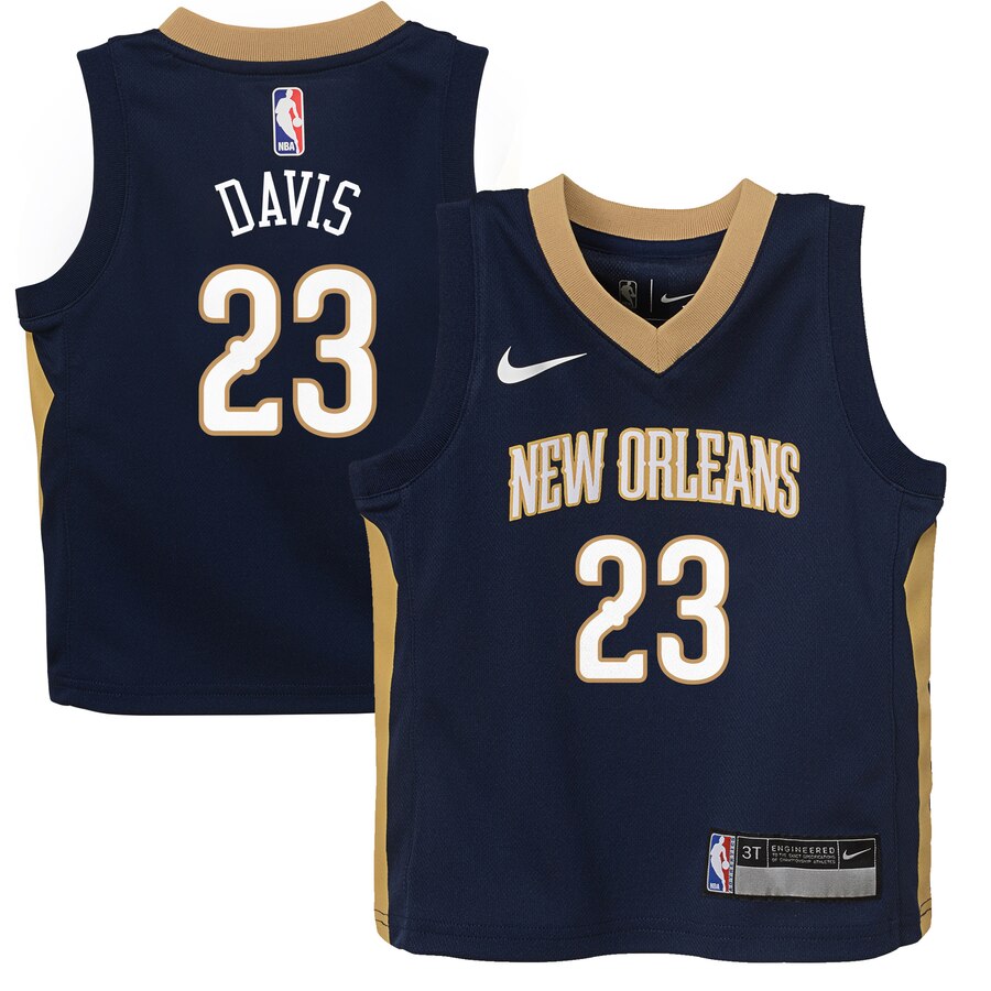 Anthony Davis New Orleans Pelicans Toddler Replica Basketball Jersey Navy - Icon Edition