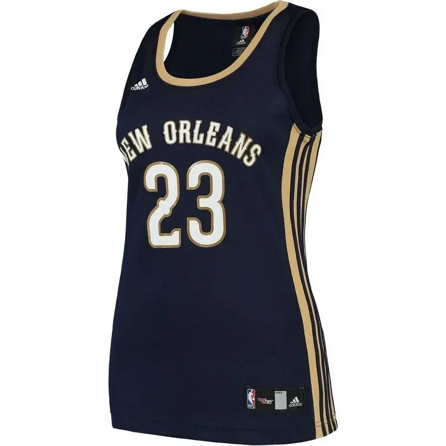 Alternative view of Anthony Davis New Orleans Pelicans Women's Road Basketball Jersey - Navy - JS686 