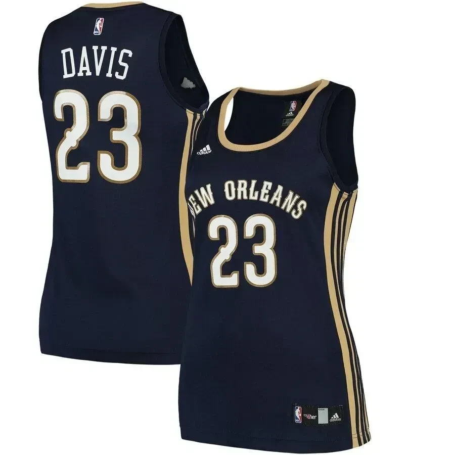 Anthony Davis New Orleans Pelicans Women's Road Basketball Jersey - Navy - JS686 