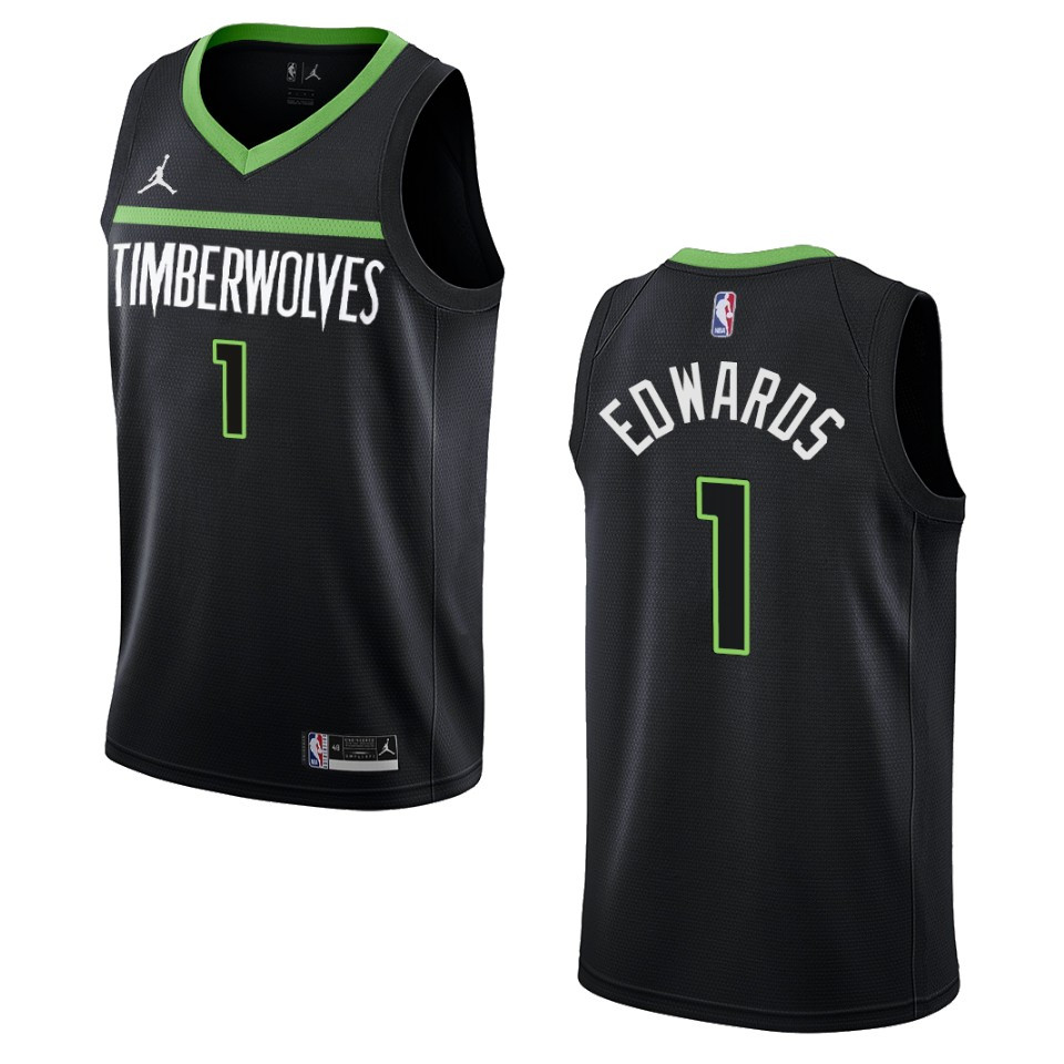 Anthony Edwards Black Statement Edition 2022-23 Minnesota Timberwolves Swingman Basketball Jersey