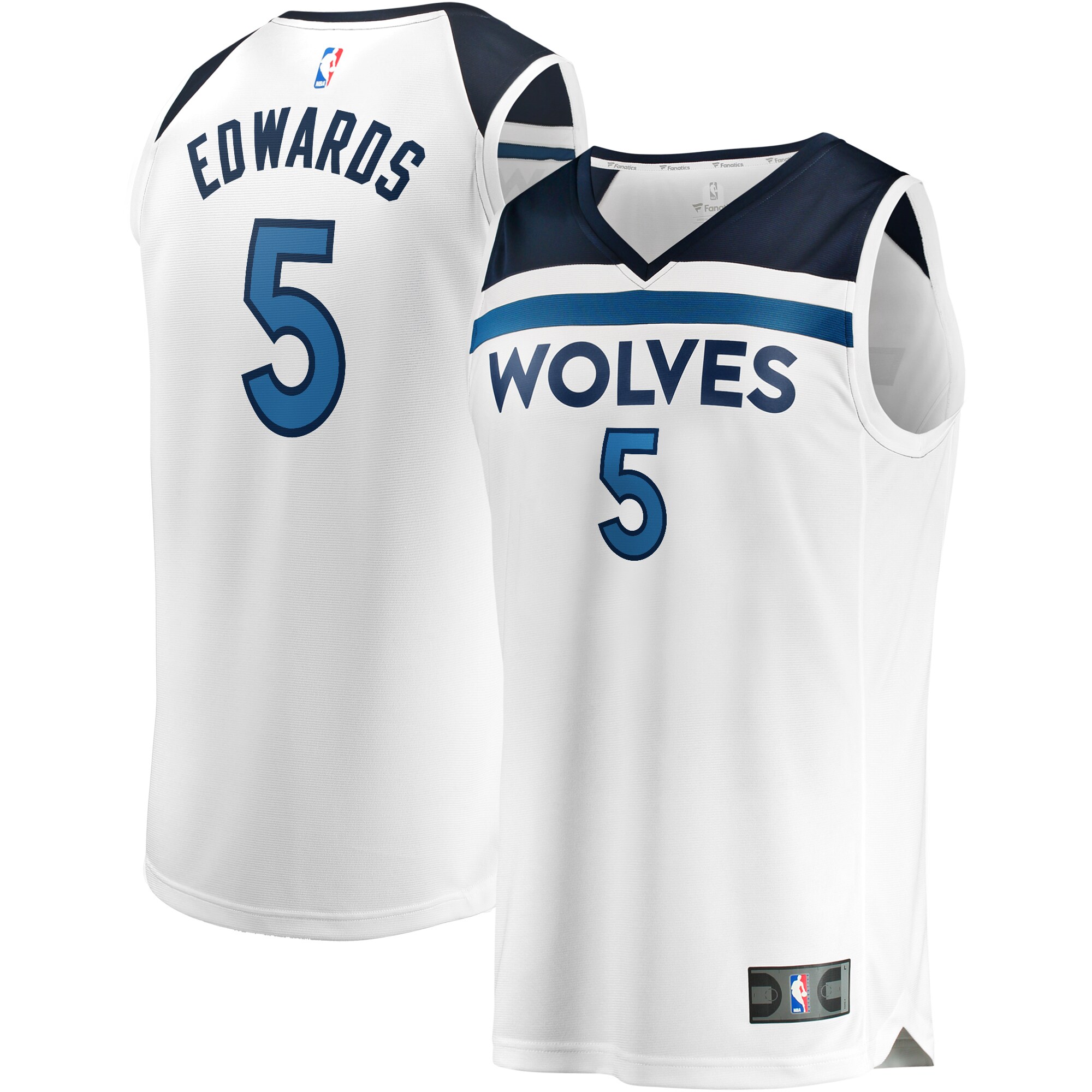 Anthony Edwards Minnesota Timberwolves Fanatics Fast Break Replica Player Basketball Jersey - Association Edition - White