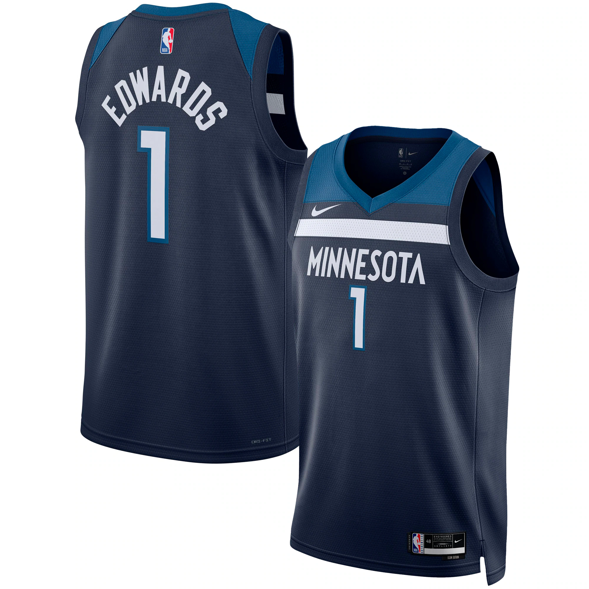 Anthony Edwards Minnesota Timberwolves Unisex Swingman Basketball Jersey – Icon Edition – Navy