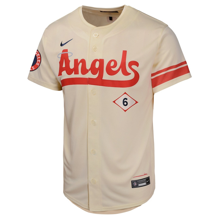 Alternative view of Anthony Rendon 6 Los Angeles Angels City Connect Limited YOUTH Baseball Jersey - Cream 
