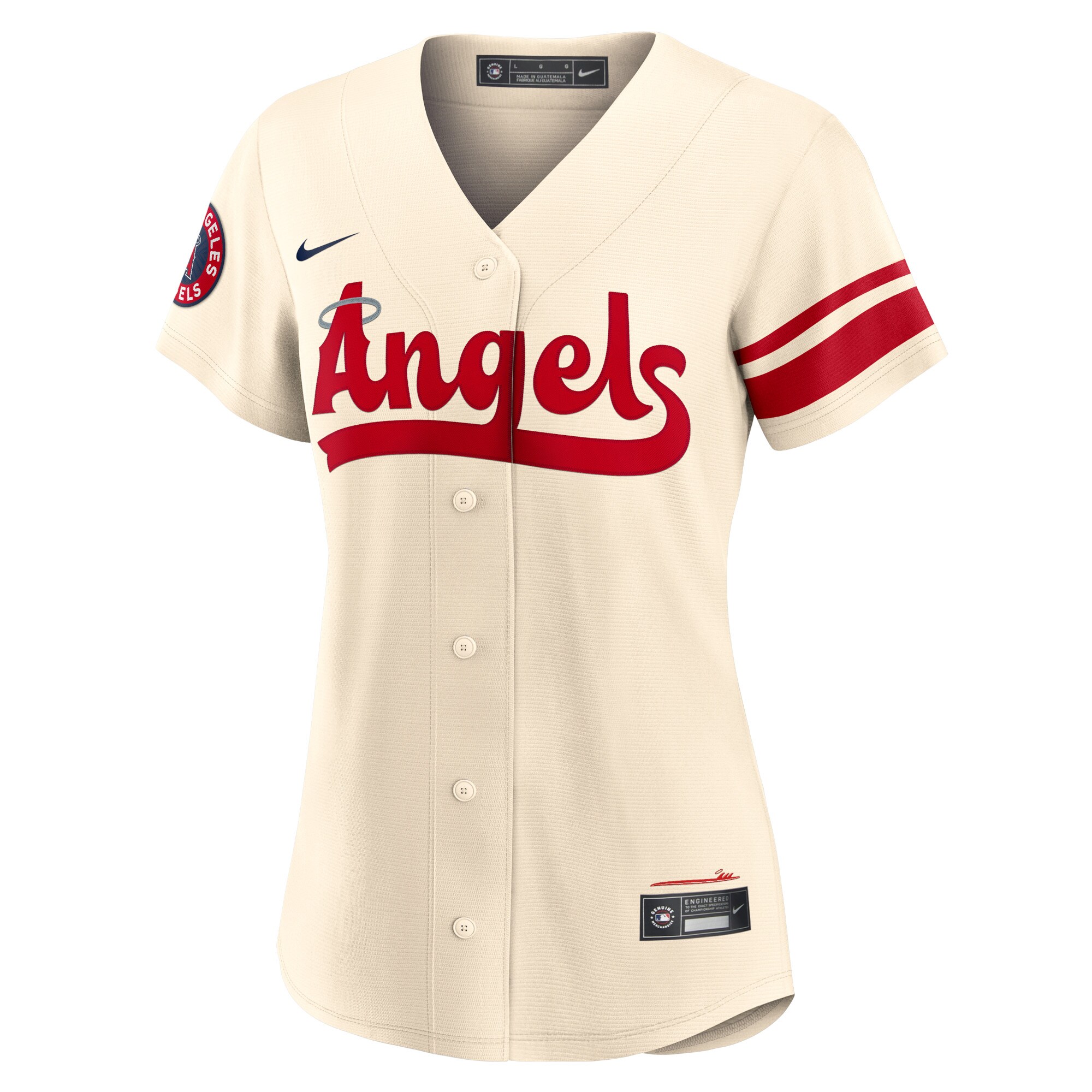 Alternative view of Anthony Rendon Los Angeles Angels Women's City Connect Replica Player Baseball Jersey - Cream