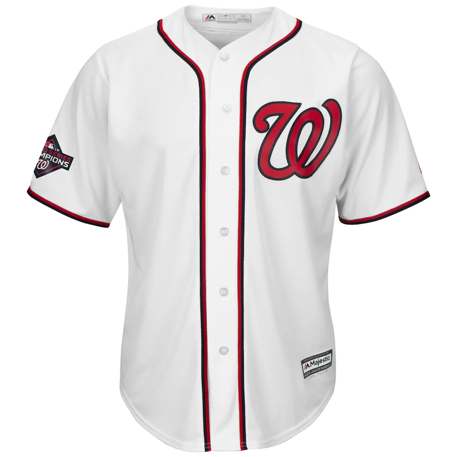 Alternative view of Anthony Rendon Washington Nationals Majestic 2019 World Series Champions Home Cool Base Patch Player Jersey - White