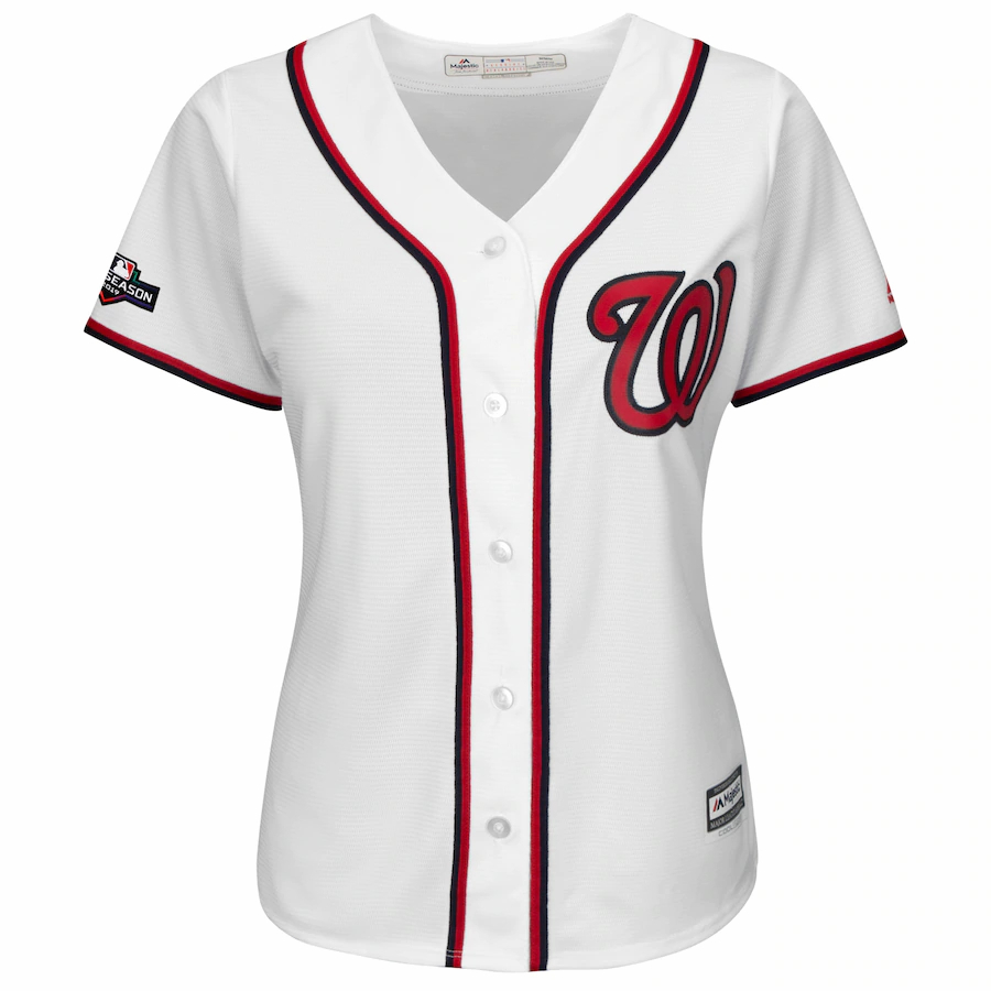 Alternative view of Anthony Rendon Washington Nationals Majestic Women's 2019 Postseason Official Cool Base Player Jersey - White