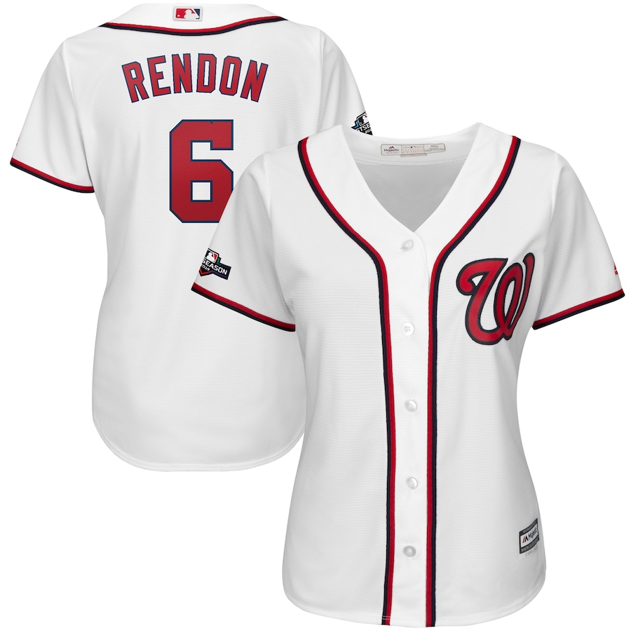 Anthony Rendon Washington Nationals Majestic Women's 2019 Postseason Official Cool Base Player Jersey - White