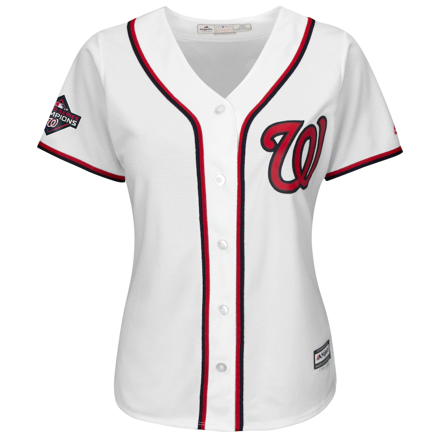 Alternative view of Anthony Rendon Washington Nationals Majestic Women's 2019 World Series Champions Home Cool Base Patch Player Jersey - White