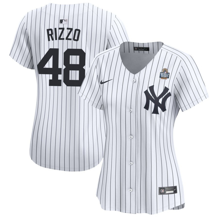 Anthony Rizzo 48 New York Yankees Women's 2024 World Series Home Limited Baseball Jersey - White 