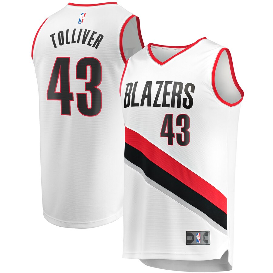Anthony Tolliver Portland Trail Blazers Fanatics Branded Fast Break Replica Basketball Jersey White - Association Edition