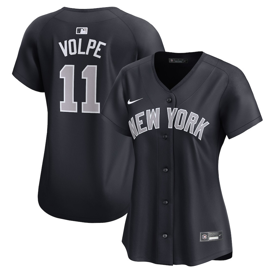 Anthony Volpe 11 New York Yankees Alternate Limited Women Baseball Jersey - Navy 
