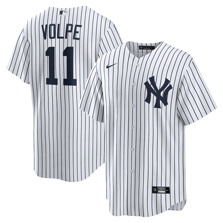 Anthony Volpe 11 New York Yankees Home Men Baseball Jersey - White 