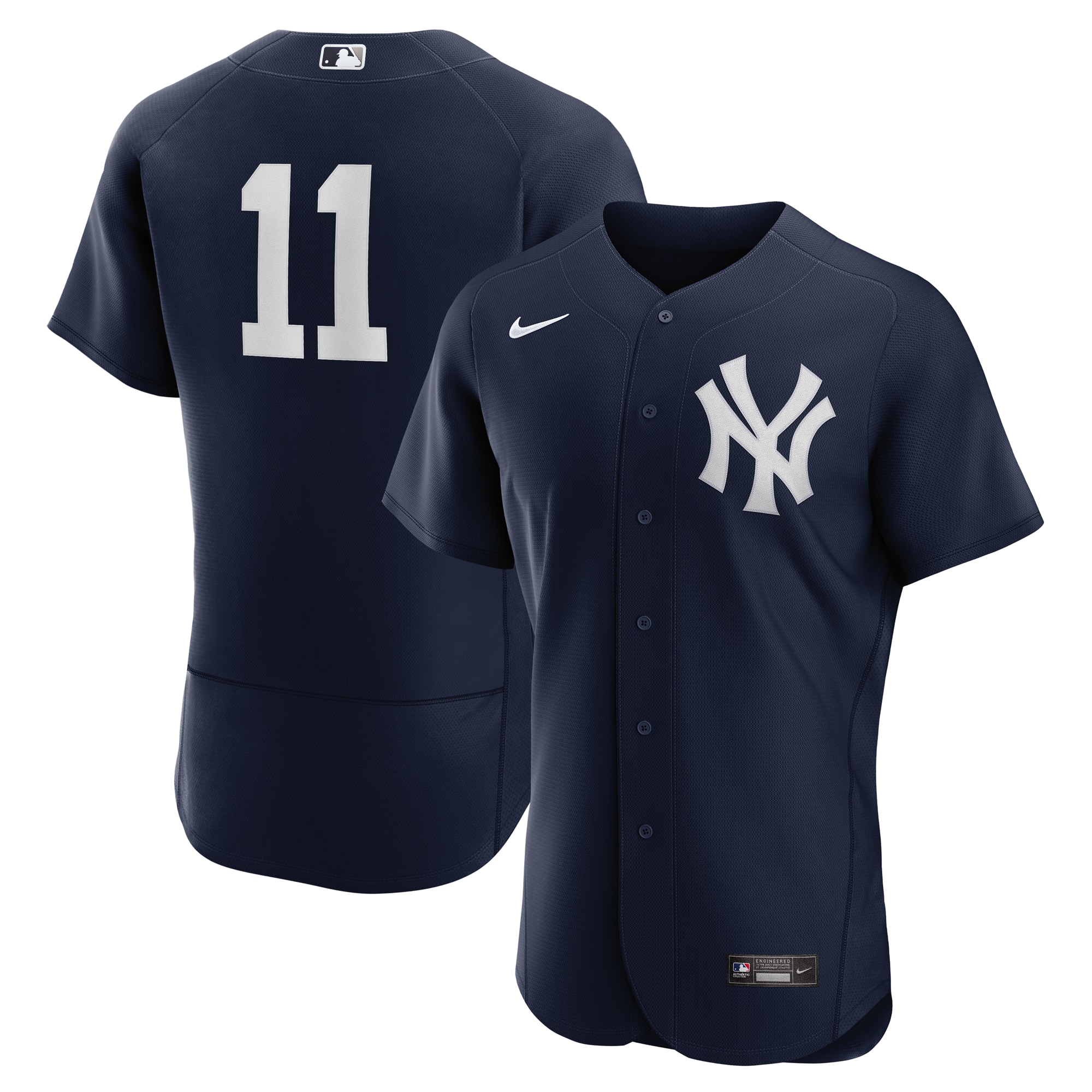 Alternative view of Anthony Volpe New York Yankees Alternate Authentic Baseball Jersey - Navy