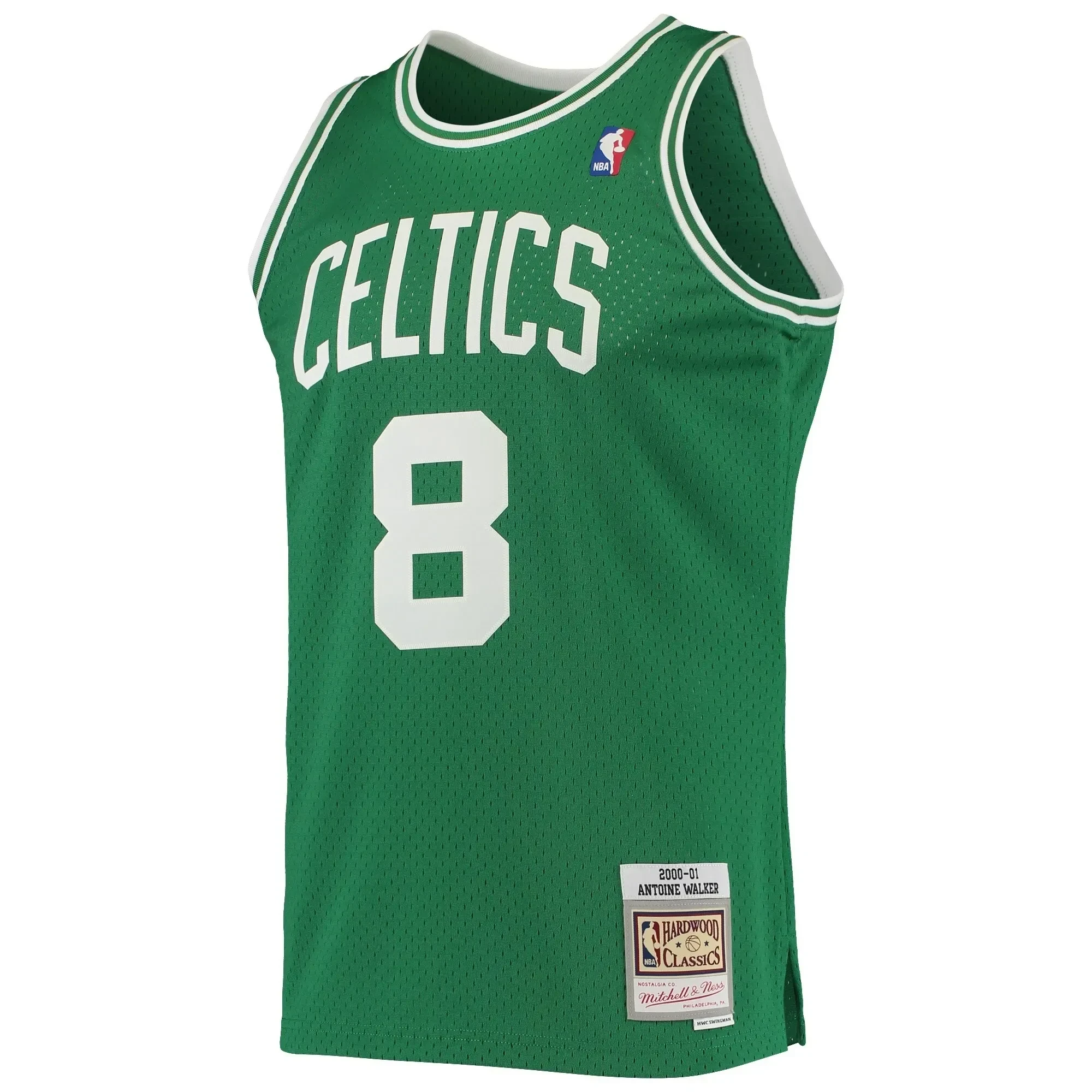 Alternative view of Antoine Walker Boston Celtics Mitchell & Ness Hardwood Classics Swingman Basketball Jersey - Kelly Green - JS691