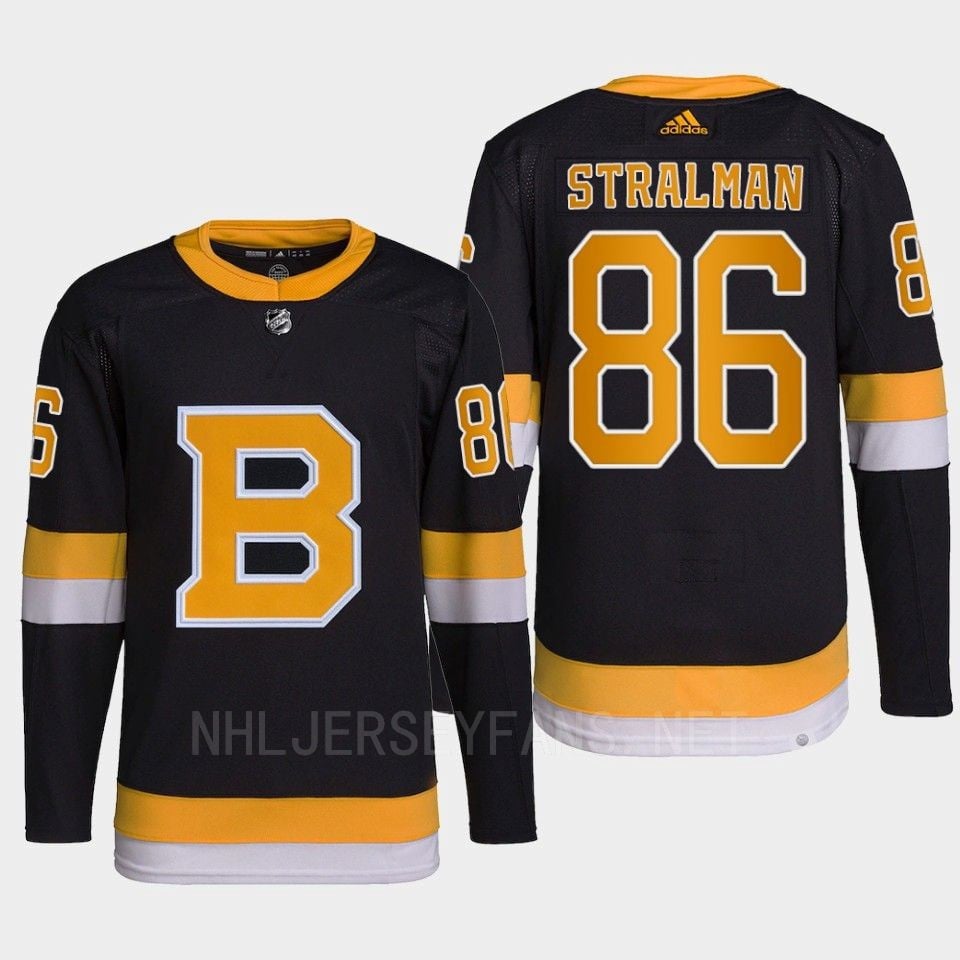 Anton Stralman 86 Boston Bruins Black Hockey Jersey Pro Alternate - JS943 